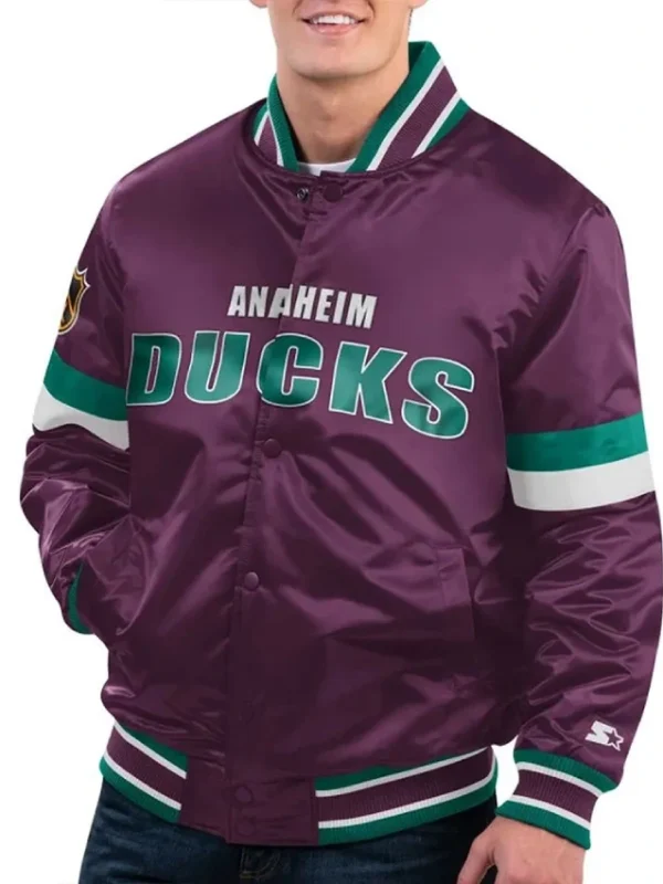Anaheim Ducks Home Game Purple Jacket