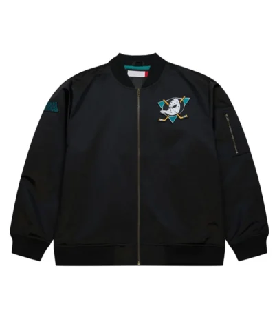 Anaheim Ducks Lightweight Vintage Logo Satin Jacket
