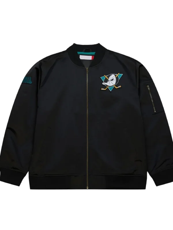 Anaheim Ducks Lightweight Vintage Logo Satin Jacket