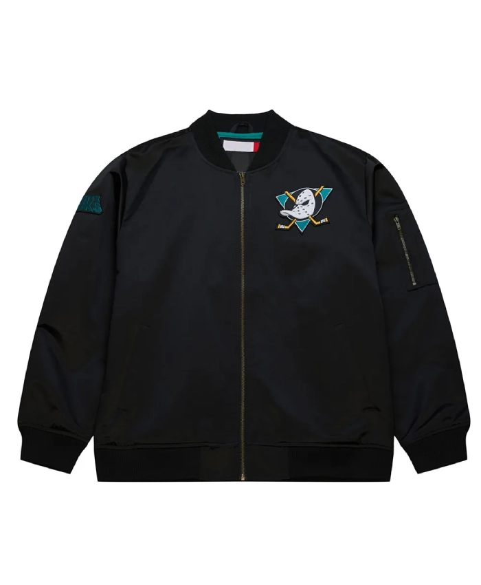 Anaheim Ducks Lightweight Vintage Logo Satin Jacket Anaheim Ducks Lightweight Vintage Logo Satin Jacket