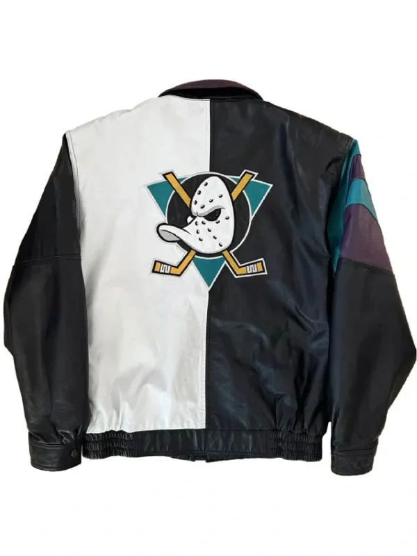 Anaheim Ducks Multi Color Leather Jacket