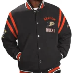 Anaheim Ducks Tailback Black Varsity Jacket