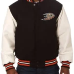 Anaheim Ducks Wool/Leather Varsity Jacket