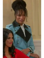 Arielle Prepetit Beyond The Gates Blue Trench Coat