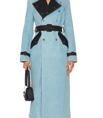 Arielle Prepetit Beyond The Gates Blue Trench Coat