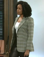 Arielle Prepetit Beyond the Gates Grey Plaid Blazer