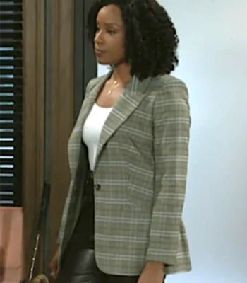 Arielle Prepetit Beyond the Gates Grey Plaid Blazer