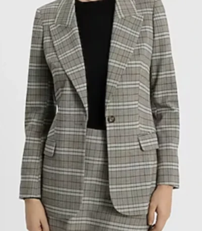 Arielle Prepetit Beyond the Gates Grey Plaid Blazer