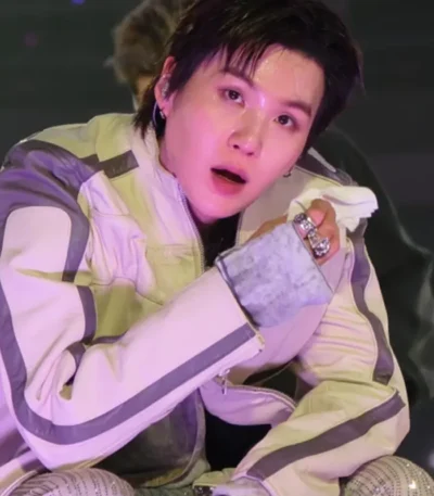 Arirang Tour Suga White Racer Jacket