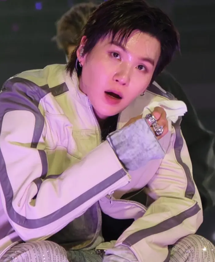 Arirang Tour Suga White Racer Jacket Arirang Tour Suga White Racer Jacket