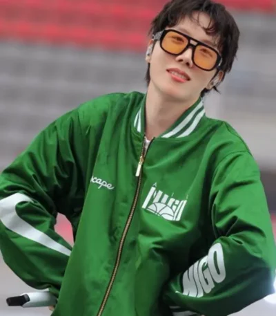 Arirang World Tour Stage J Hope Nike Green Coach Jacket
