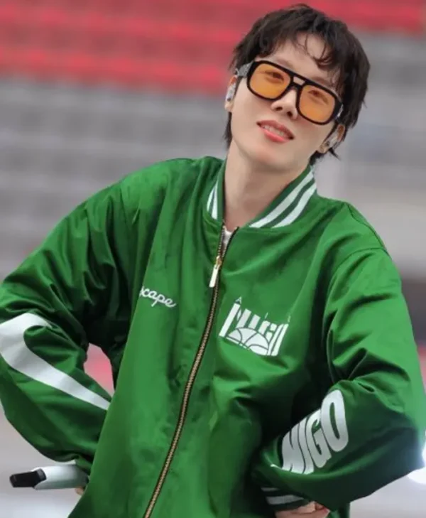 Arirang World Tour Stage J Hope Nike Green Coach Jacket