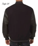 Arizona Coyotes Black Wool and Leather Varsity Jacket