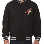 Arizona Coyotes Black Wool Varsity Jacket