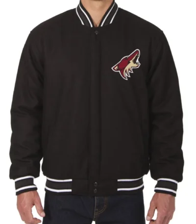Arizona Coyotes Black Wool Varsity Jacket