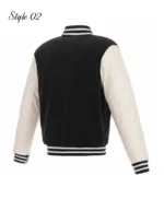 Arizona Coyotes Black Wool and Leather Varsity Jacket