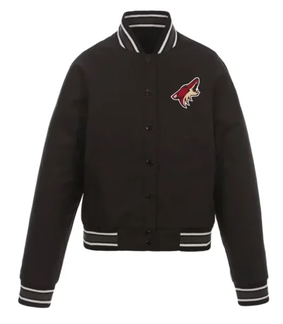 Arizona Coyotes Poly-Twill Front-Hit Black Jacket