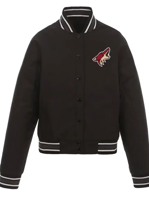 Arizona Coyotes Poly-Twill Front-Hit Black Jacket