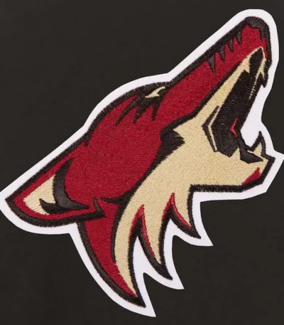 Arizona Coyotes Poly-Twill Front-Hit Black Jacket