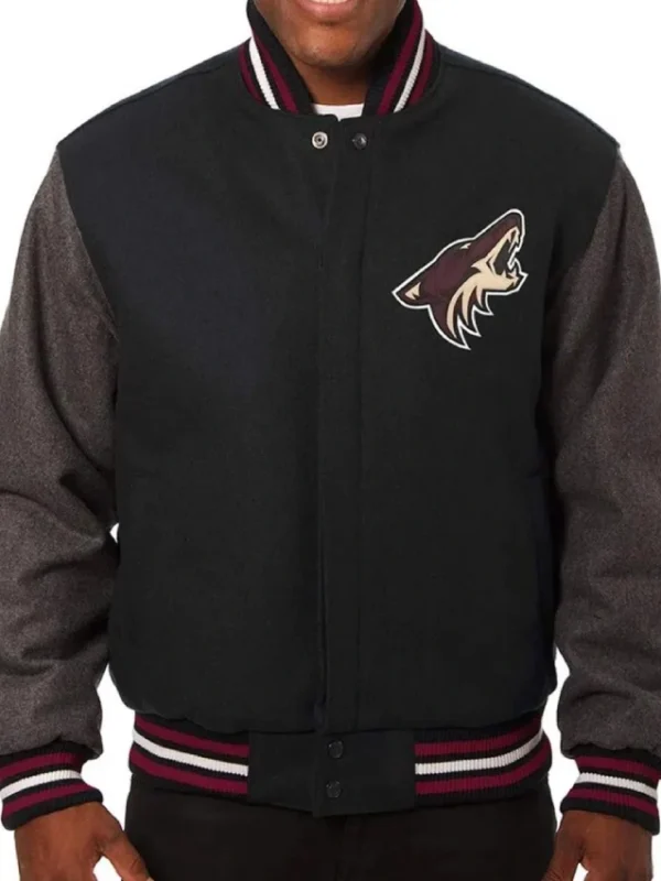 Arizona Coyotes Two Tone Varsity Wool Jacket