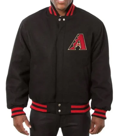 Arizona Diamondbacks Black Varsity Wool Jacket