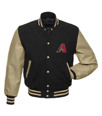 Arizona Diamondbacks Black Varsity Wool/Leather Jacket