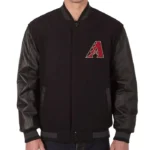 Arizona Diamondbacks Black Wool/Leather Varsity Jacket