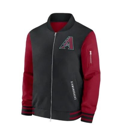 Arizona Diamondbacks Collection Dugout Black/Red Bomber Jacket