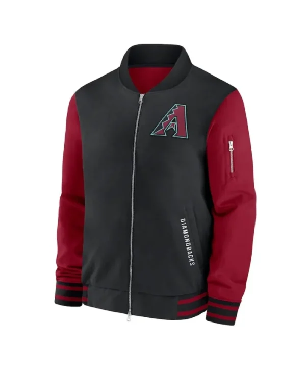 Arizona Diamondbacks Collection Dugout Black/Red Bomber Jacket