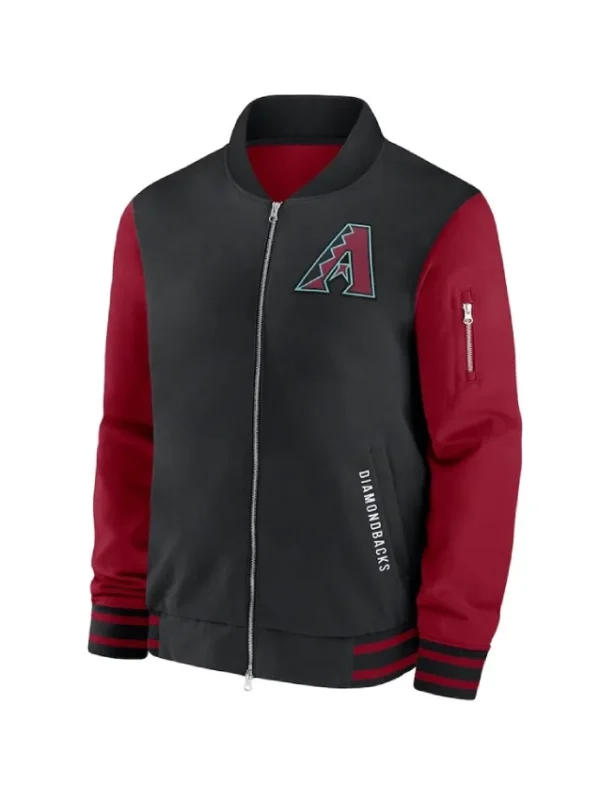 Arizona Diamondbacks Collection Dugout Black/Red Bomber Jacket