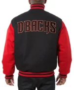 Arizona Diamondbacks Varsity Red and Black Wool Jacket