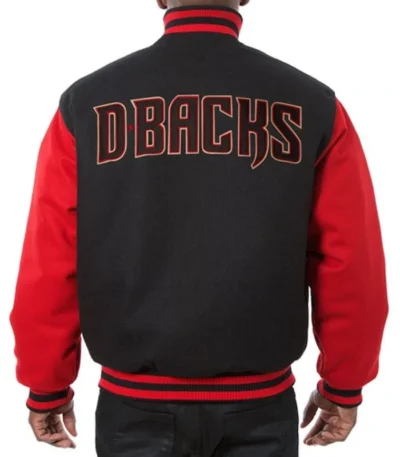 Arizona Diamondbacks Varsity Red and Black Wool Jacket