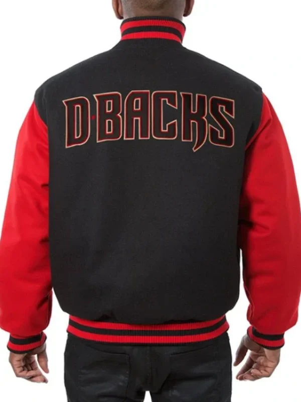 Arizona Diamondbacks Varsity Red and Black Wool Jacket
