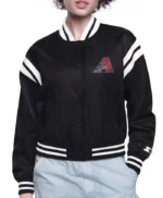 Arizona Diamondbacks Printed Logo Varsity Satin Jacket