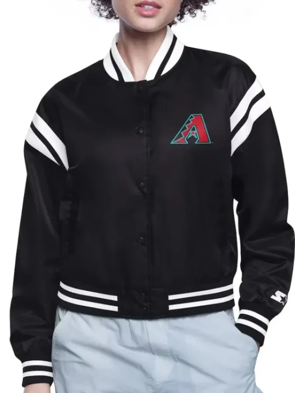 Arizona Diamondbacks Printed Logo Varsity Satin Jacket