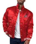 Arizona Diamondbacks Red Silver Tab Trucker Satin Jacket