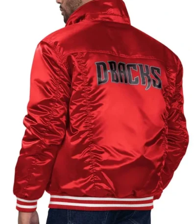 Arizona Diamondbacks Red Silver Tab Trucker Satin Jacket