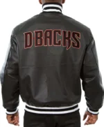Arizona Diamondbacks Black Leather Varsity Jacket