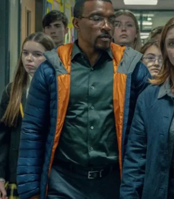 Ashley Walters Adolescence S01 Blue Puffer Jacket