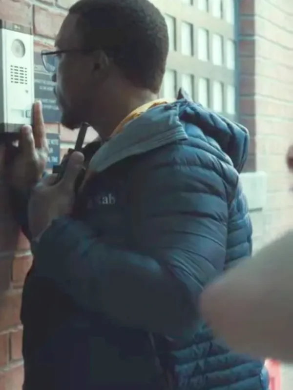 Ashley Walters Adolescence S01 Blue Puffer Jacket