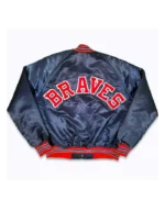 80’s Atlanta Braves Navy Bomber Satin Jacket