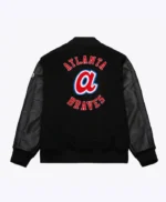 Atlanta Braves Black Out Vintage Logo Varsity Jacket