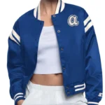 Atlanta Braves Blue Full Count Satin Jacket