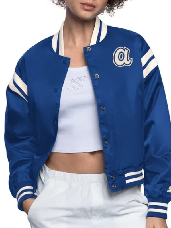 Atlanta Braves Blue Full Count Satin Jacket
