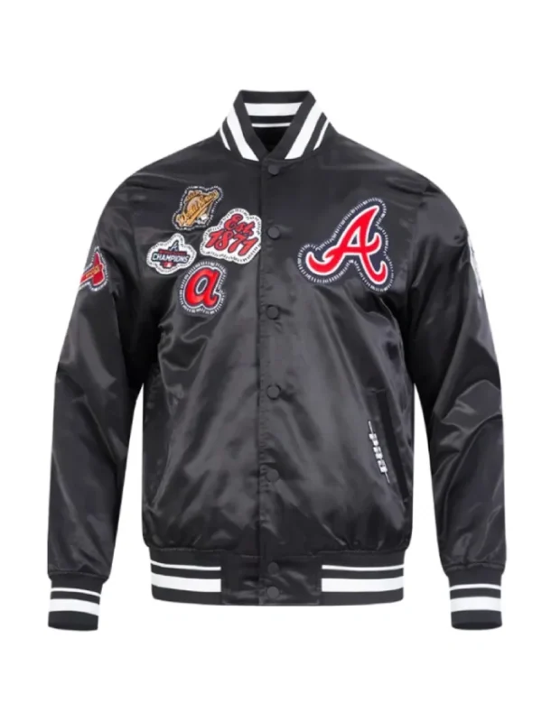 Atlanta Braves Diy Pick Stitch Classic Rib Satin Jacket