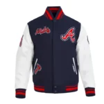 Atlanta Braves Diy Pick Stitch Classic Rib Varsity Jacket
