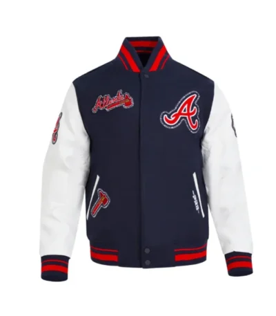 Atlanta Braves Diy Pick Stitch Classic Rib Varsity Jacket