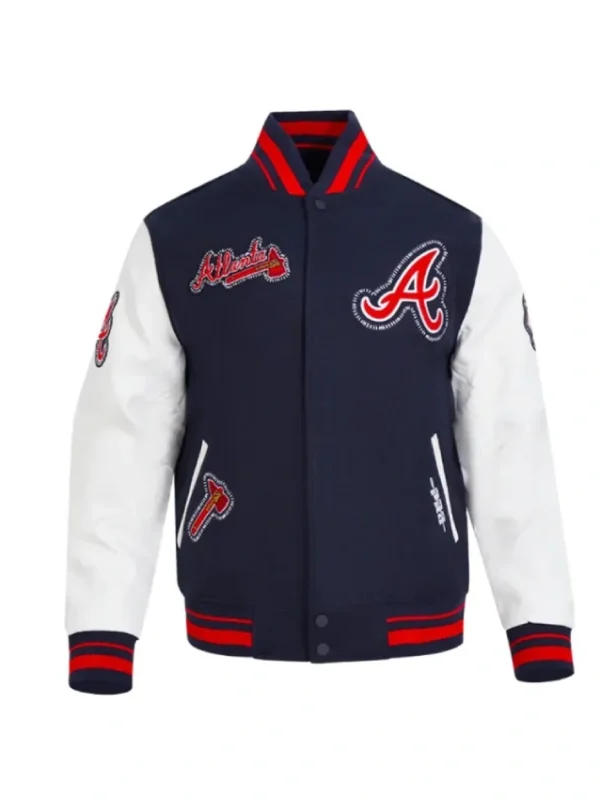 Atlanta Braves Diy Pick Stitch Classic Rib Varsity Jacket