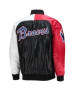 Atlanta Braves Tri-Color Varsity Satin Jacket