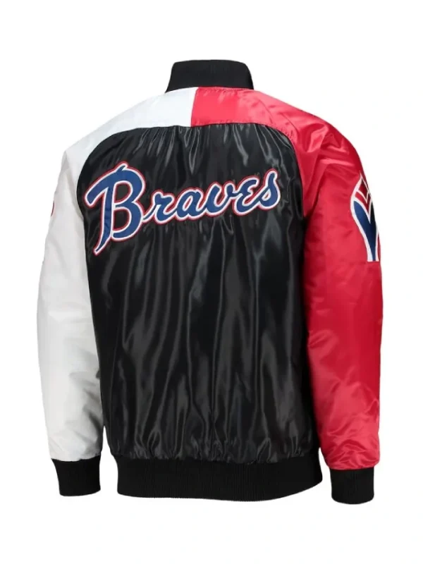 Atlanta Braves Tri-Color Varsity Satin Jacket